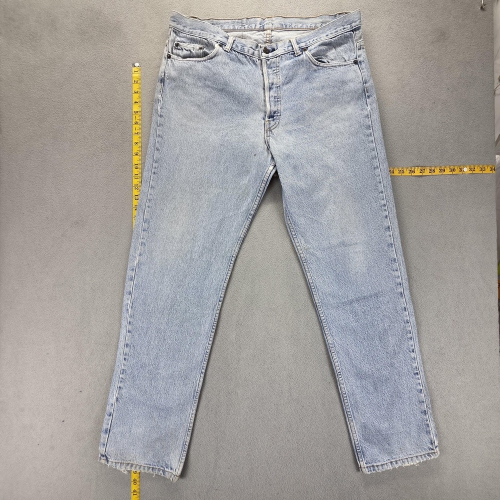 Vintage Levis 501 Jeans Mens Blue Regular Straight Button Fly Fits 34x32